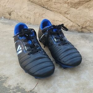 Vizari Avalon Soccer Cleats Black Blue Youth Size 5 Lace-Up Firm Ground FG